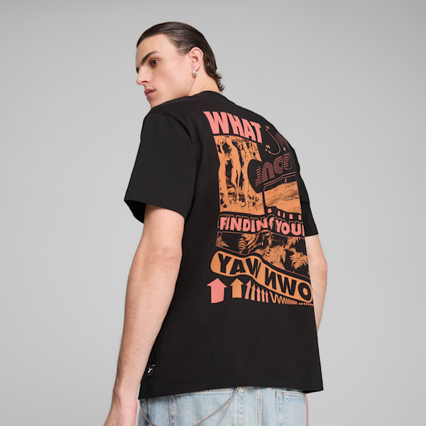 Playera House Of Graphics "What" para hombre, PUMA Black, extralarge